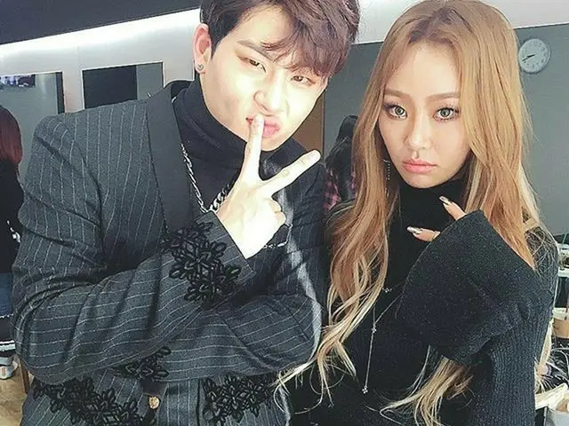 ”STA” brothers and sisters. Hyorin (SISTAR), today's Music Core featuring isMONSTA X Juhon.