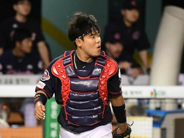 Apakah Chi Sung Jun, penangkap baseball profesional Korea Rakuten Giants, memili