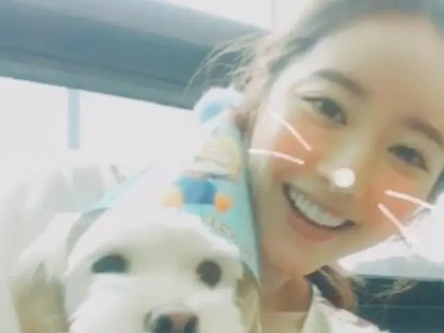 Actress Hong SooAh, updated SNS. With a puppy. ”Happy birthday soo”.