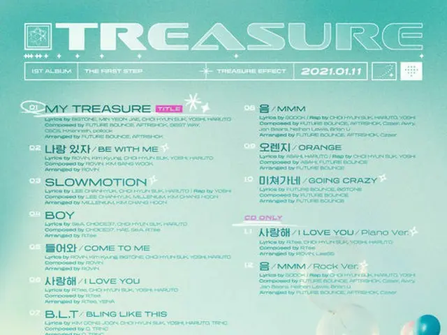Merilis album solo pertama "THE TREASURE": album "THE FIRST STEP: TREASURE EFFEC