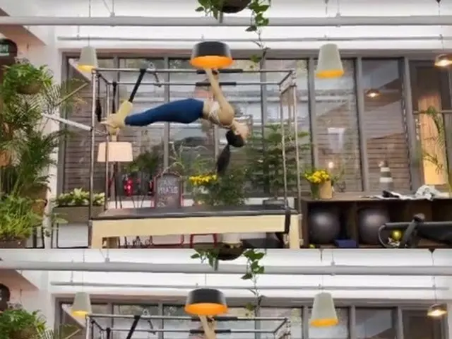 YERI fokus pada postur Pilates. ..
