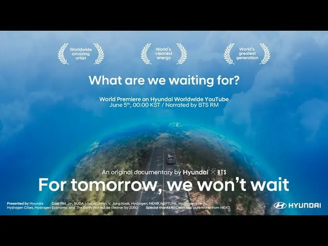 Trailer film dokumenter bertema "Energi Hidrogen" yang dibintangi oleh "BTS" mil