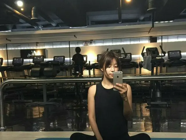 Actress Han Ji Hye, updated SNS. Morning exercise, 2 hours completed.”