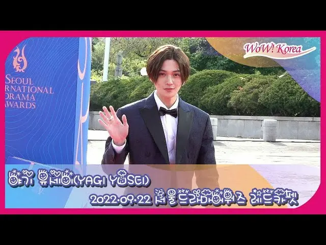 Yumai Yagi muncul di karpet merah "2022 Seoul Drama Awards". .  
