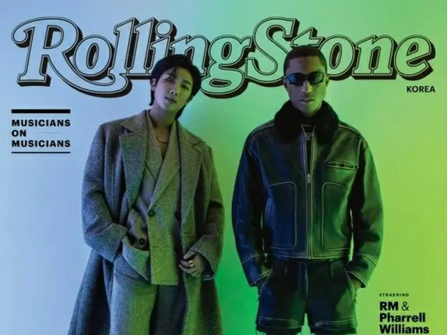 RM, memposting foto bersama Pharrell Williams. Rolling Stone Korea. .