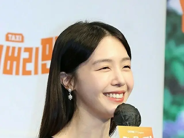 Mina (Girl's Day) menghadiri laporan produksi "Delivery Man" GENIE TV. .