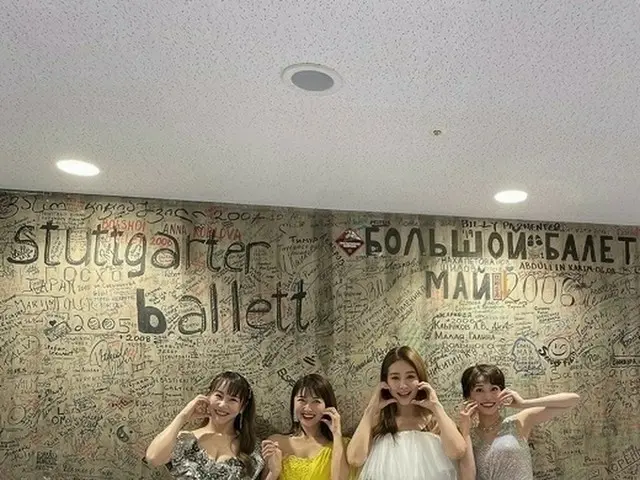 Foto dengan aktor musikal Okju Hyun, Kanesoka, Nitsuka Seiko, dan Maaya Nozomi d