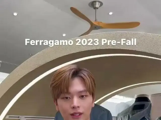 Yuk Seong Jae menghadiri acara toko pop-up FERRAGAMO. .