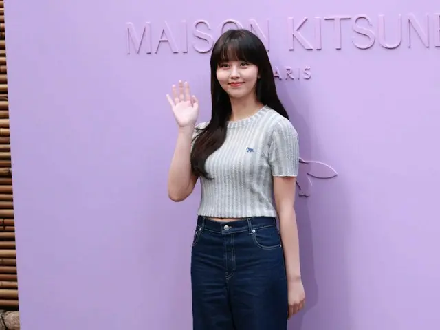 Aktris Kim So Hee-yeon menghadiri acara peluncuran 'Maison Kitsune' Baby Fox pad