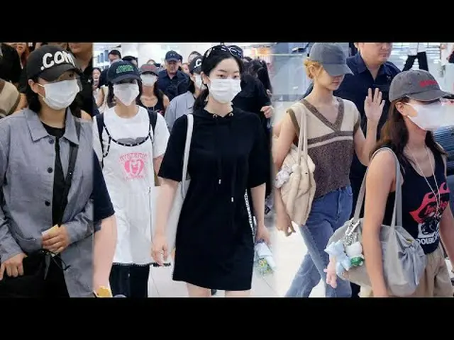 240715 TWICE_ _ Video penggemar kedatangan bandara oleh 스피넬 * Harap jangan menge