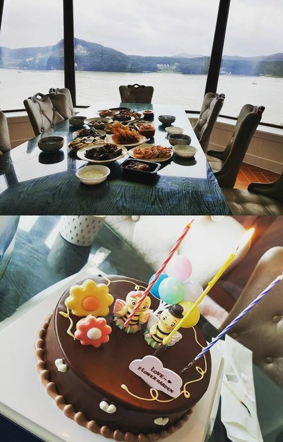 Aktris Han Chae Young mengungkapkan meja ulang tahun yang disiapkan oleh ibu mertuanya