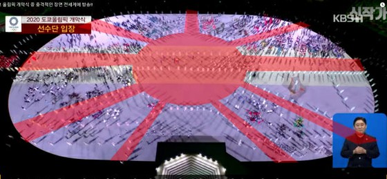 Apakah Korea terlihat seperti "Bendera Matahari Terbit"? Sampai upacara pembukaan Olimpiade "gerakan sambil memindahkan pemain" ...