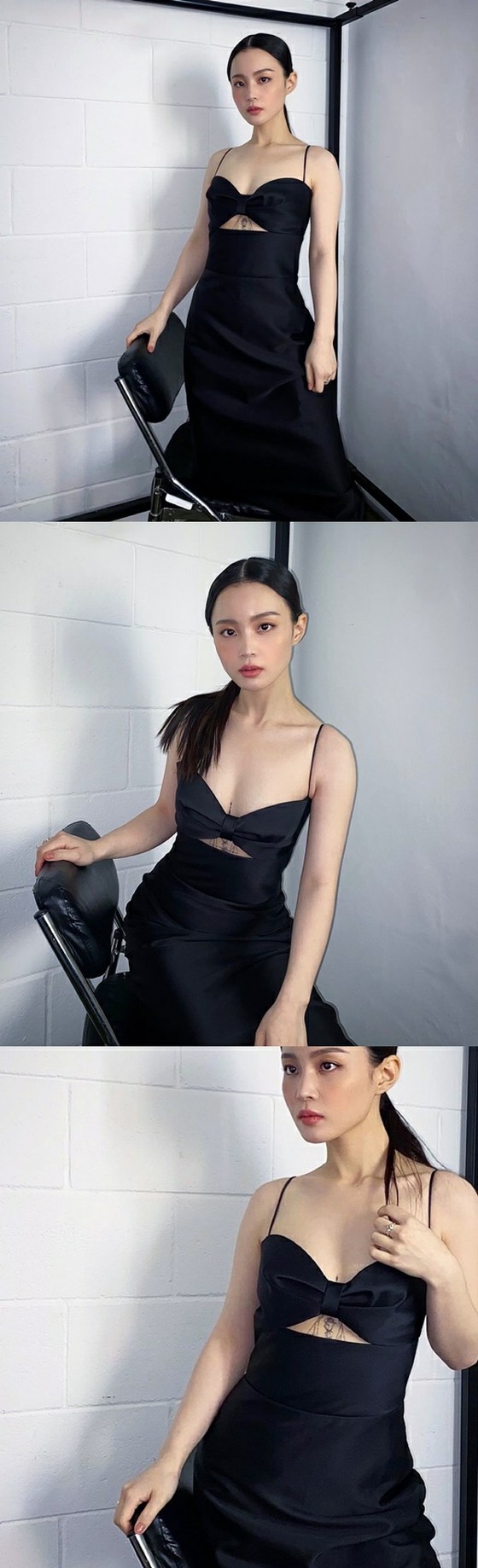 Penyanyi LEE HI memamerkan tato yang terukir di dada
