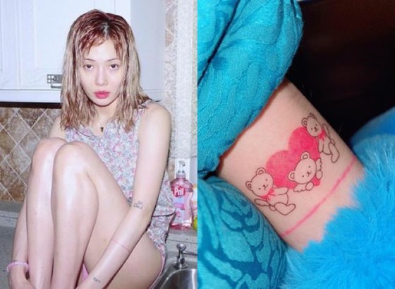 Penyanyi HyunA merilis tato baru setelah kekasih DAWN ... Pasangan dengan perbedaan selera yang jelas