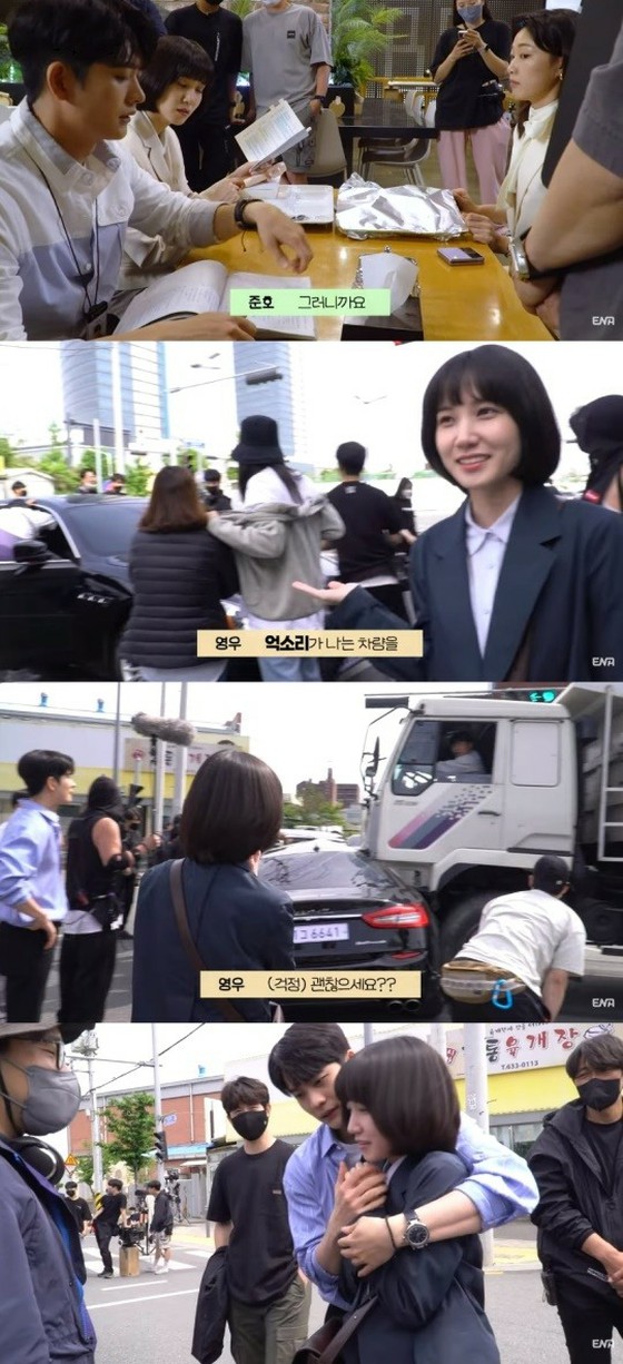 'Woo Young Woo' dump truck x mobil penumpang adegan tabrakan langsung ditembak... Sekilas tentang kebaikan Park Eun Bin