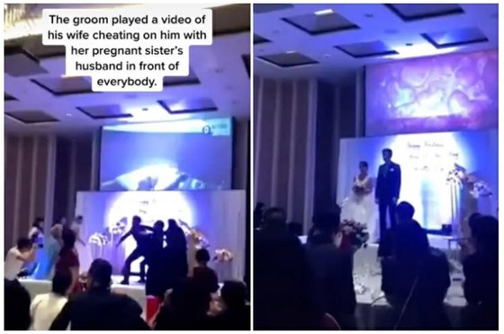 Adegan pertumpahan darah pada upacara pernikahan di Tiongkok: Pengantin pria memutar 'video adegan perzinahan' pengantin wanita di aula upacara = laporan Korea Selatan