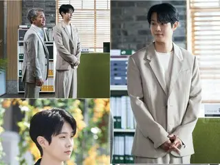 Choi Woo-shik, dalam setelan jas yang rapi, tampak nyaman pada hari pertamanya bekerja (Maukah kamu menikah denganku?)