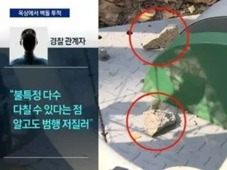 Seorang pria yang menjatuhkan batu bata seberat 3 kg dari lantai 7 pada jam kerja... ``Ketidakpuasan terhadap masyarakat'' = Korea Selatan