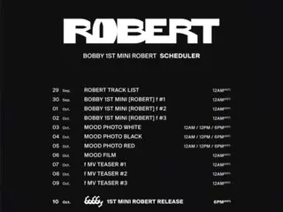 “Comeback 10 Oktober” “iKON” BOBBY, penjadwal MINI “ROBERT” pertama dirilis