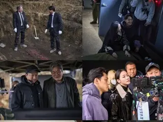 Potongan gambar di balik layar dari pembuatan film “Battered Tomb” yang dibintangi Kim GoEun dan Choi Min Sik telah dirilis