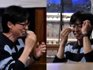 Yoo Jae Suk sangat lucu hingga dia bahkan menitikkan air mata... Siapakah "pria berjas" itu? = “Jika kamu mengambil foto, apa yang akan kamu lakukan?”