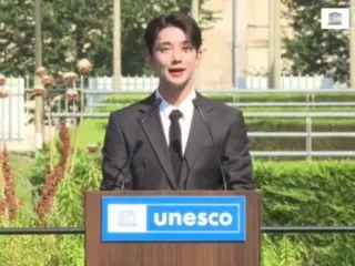 "SEVENTEEN" menghadiri upacara penunjukan Duta Niat Muda UNESCO...Joshua memberikan pidato dalam bahasa Inggris yang fasih, "Ini hari yang emosional"