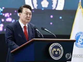 Presiden Yoon menekankan ``pandangan sejarah yang benar,'' dan mengatakan ia akan menggunakan kekuatan untuk melindungi kemakmuran dan mengendalikan Korea Utara