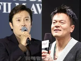 Aktor Lee Byung Hun menerima permintaan kejutan dari JYPark? Video reaksi di balik layar MV lagu baru “Easy Lover” terungkap