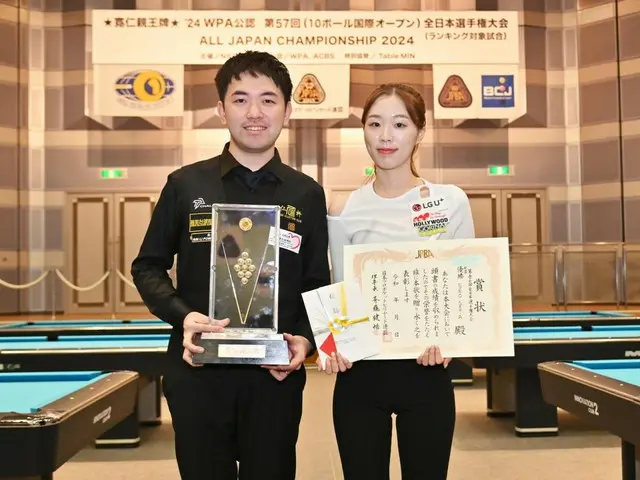 左から男子優勝の呉坤霖、女子優勝のソ･ソア