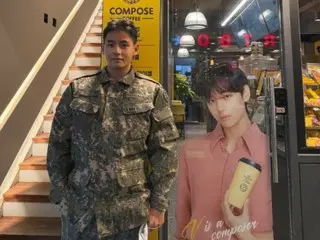 "BTS" V memperlihatkan seragam militer yang bermartabat untuk memperingati hujan salju pertama... "BTS akan bersama kita tahun depan"