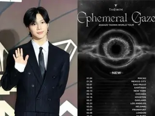 Taemin "SHINee", tur dunia solo pertama terjual habis di Eropa dan Amerika...Tiket tambahan dibuka "Penyanyi solo terkuat"