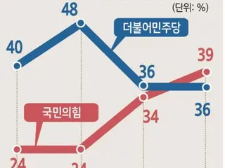 Mengapa? Di Korea Selatan, di mana gejolak politik terus berlanjut, dukungan terhadap partai yang berkuasa melebihi dukungan terhadap partai oposisi utama.