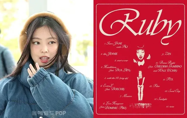 JENNIE（BLACKPINK）、1stソロフルアルバム「Ruby」トラックリスト公開！全15曲収録