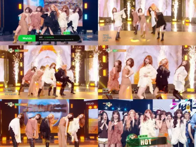 “LE SSERAFIM” dan “HOT” memenangkan tempat pertama di “Music Bank”