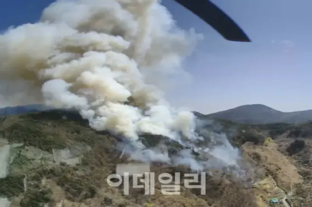 7日、慶尚南道で山火事「山火事対応レベル2」＝韓国