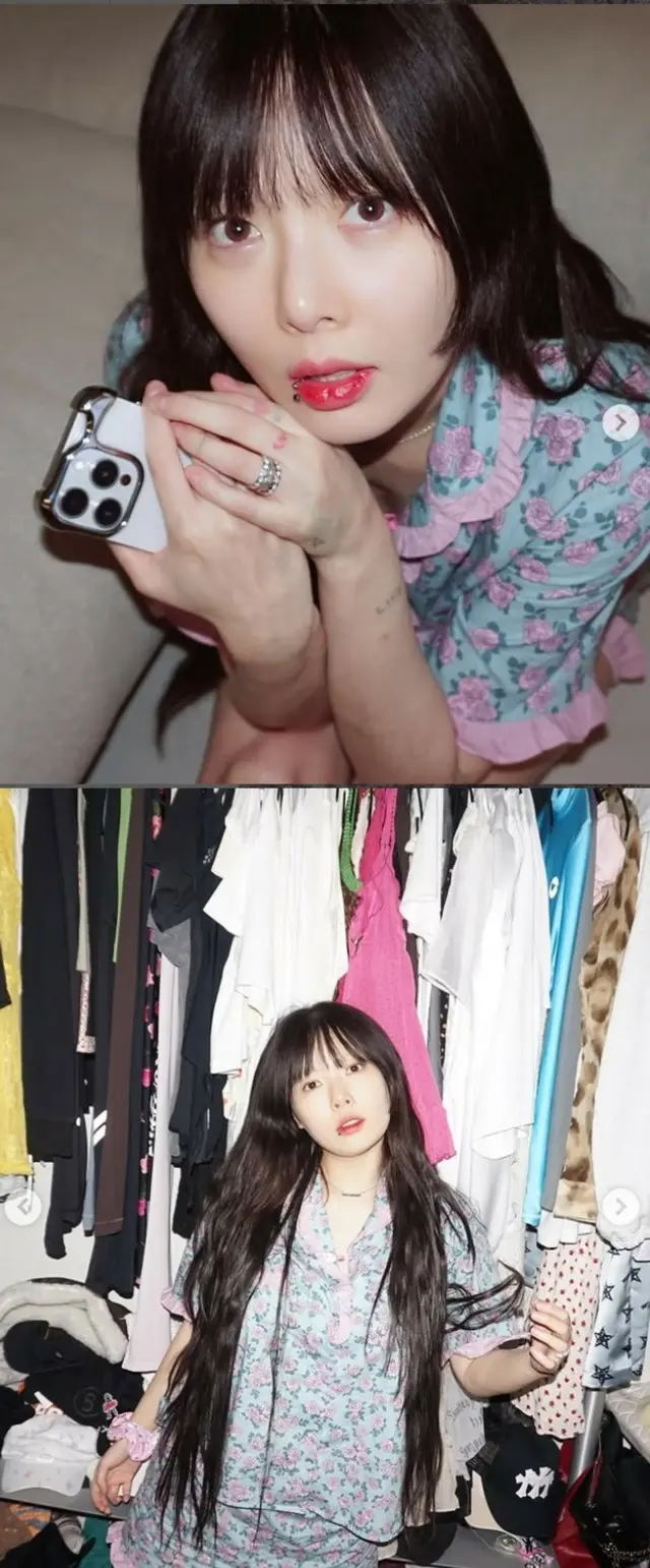 歌手ヒョナ（元4Minute）、パジャマ姿でもかわいらしい美貌