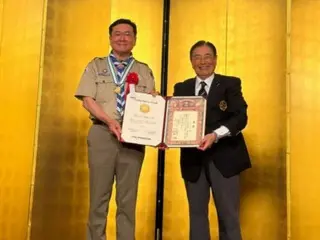 Presiden Lee Chang-hee menerima Medali Emas di Konvensi Nasional Pramuka Jepang