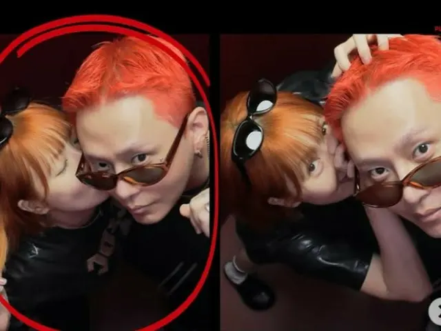 HyunA mencium pipi suaminya Yong Jun Hyeong... "Skinship mesra" pasangan pengantin baru