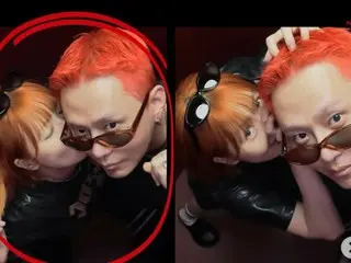 HyunA mencium pipi suaminya Yong Jun Hyeong... "Skinship mesra" pasangan pengantin baru