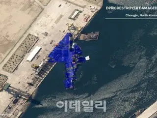 Kecelakaan kapal perusak Korea Utara bulan lalu: mereka yang terlibat dihukum berat? Gambar dipublikasikan ulang di Launching Ceremony News, dua orang dihapus