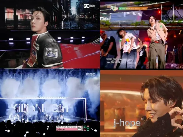 J-HOPE BTS, dengan dance line sensualnya di "Killin' It Girl"... mendominasi acara musik