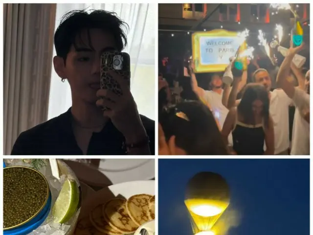 "BTS" V mengungkapkan suasana pesta "CELINE" di Paris... "Welcome To Paris V"