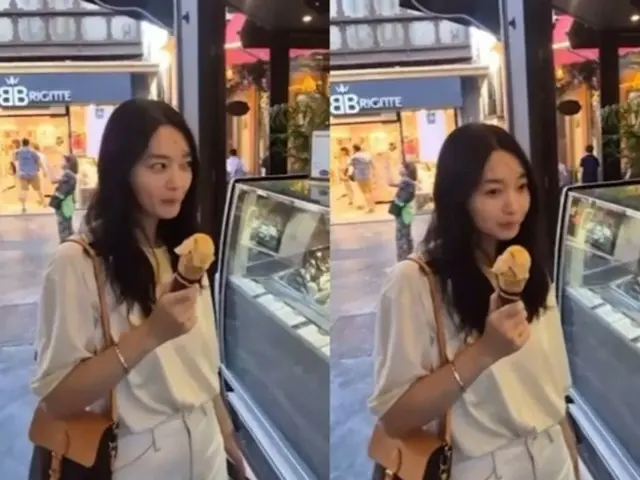 Kehidupan sehari-hari aktris Shin Min A yang super imut...apakah dia benar-benar seimut ini hanya karena makan gelato?