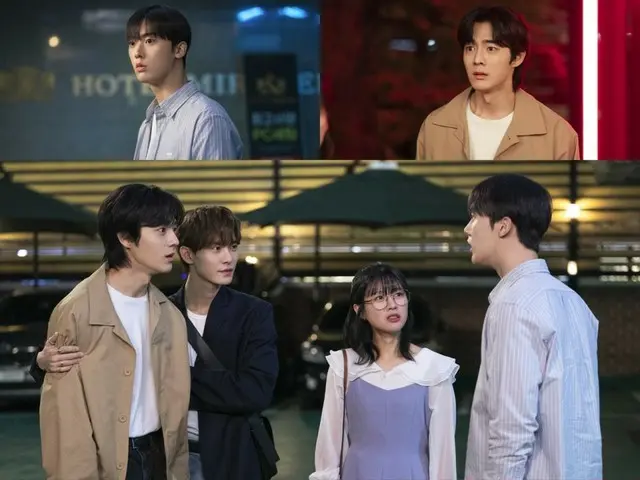 YOON SANHA (ASTRO) dan Yoo Jong Hoo bertemu di depan hotel... Suasana tegang menyelimuti mereka. "Pacarku sudah menjadi pria tampan."