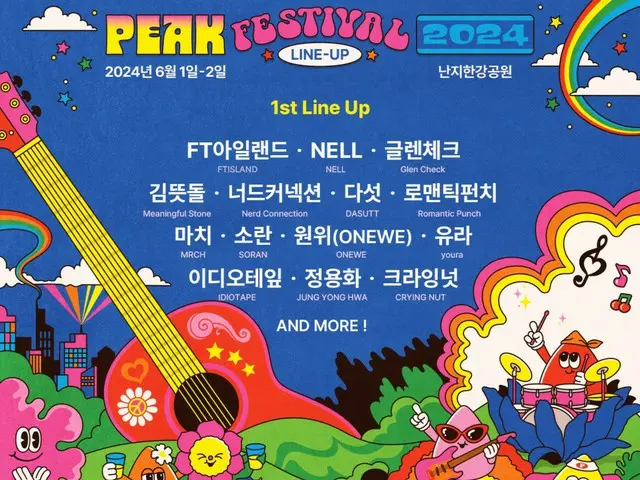 "FTISLAND" & "NELL" & Jung Yong Hwa (CNBLUE) dan banyak lagi... Formasi pertama "PEAK FESTIVAL 2024" dirilis!