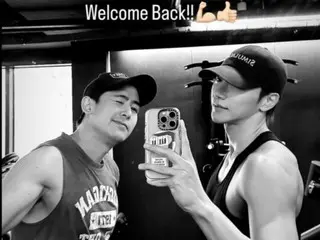 Nichkhun "2PM", berlatih dengan kerja tim... Selfie di gym bersama Jun. K & Chansung