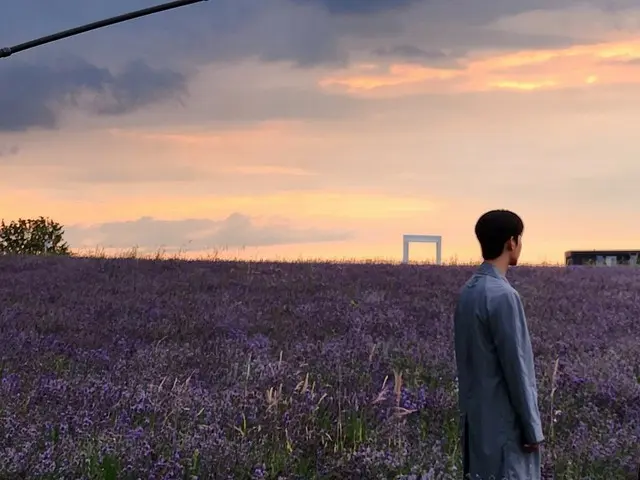 Aktor Kim Soo Hyun di ladang lavender dalam adegan terakhir "Queen of Tears"...