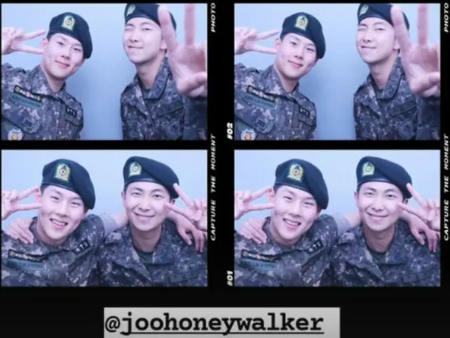 RM "BTS" berteman baik dengan Jooheon (MONSTA X)! ? Pameran Purikura berseragam militer