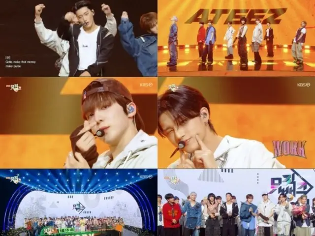 "ATEEZ" menempati peringkat pertama di "Music Bank" dengan lagu baru mereka "WORK" setelah comeback mereka...Mencapai mahkota ganda di acara musik