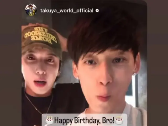 Jung Yong Hwa “CNBLUE” mengucapkan “Terima kasih” kepada “UVERworld” TAKUYA karena telah merayakan ulang tahunnya!!